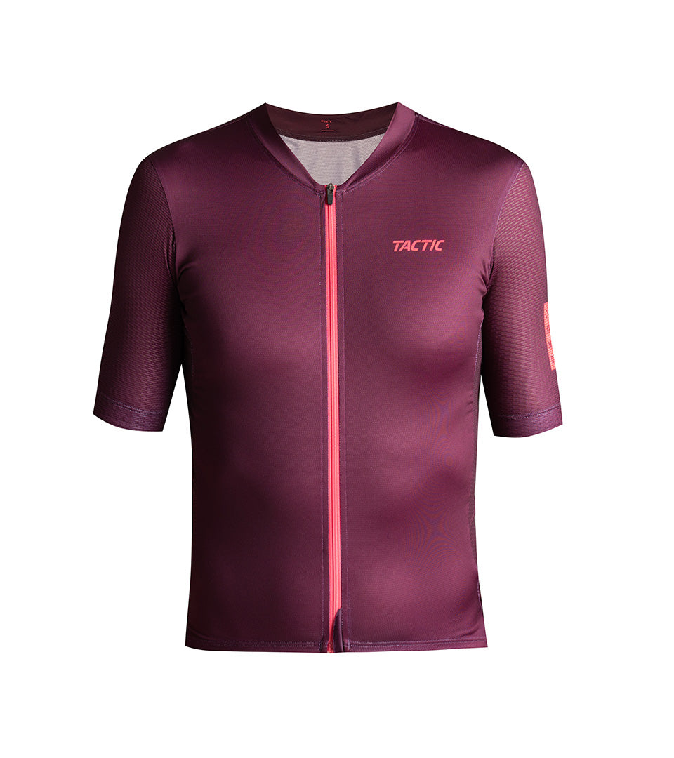 Maillot Manches Courtes Hard Day Homme - Burgundy