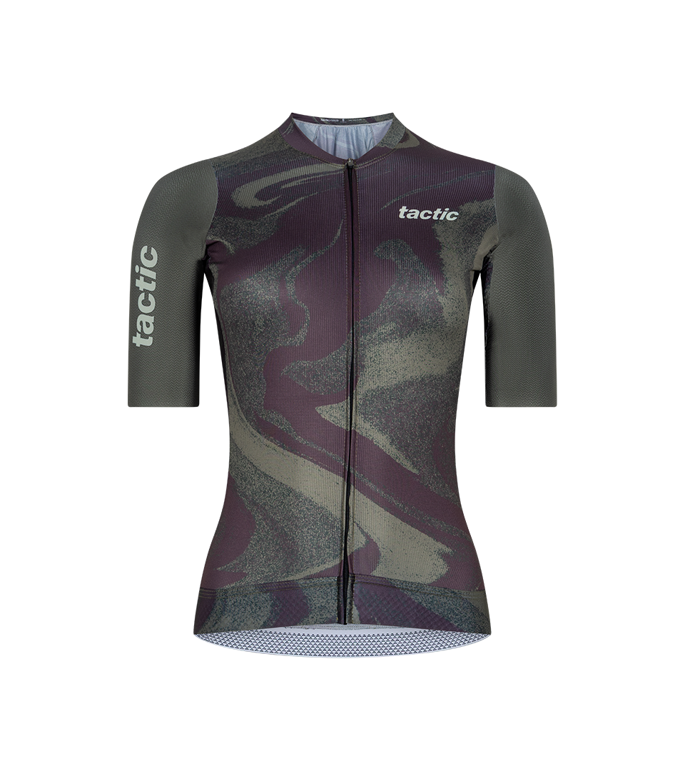 Maillot Manches Courtes Divide Femme - Green
