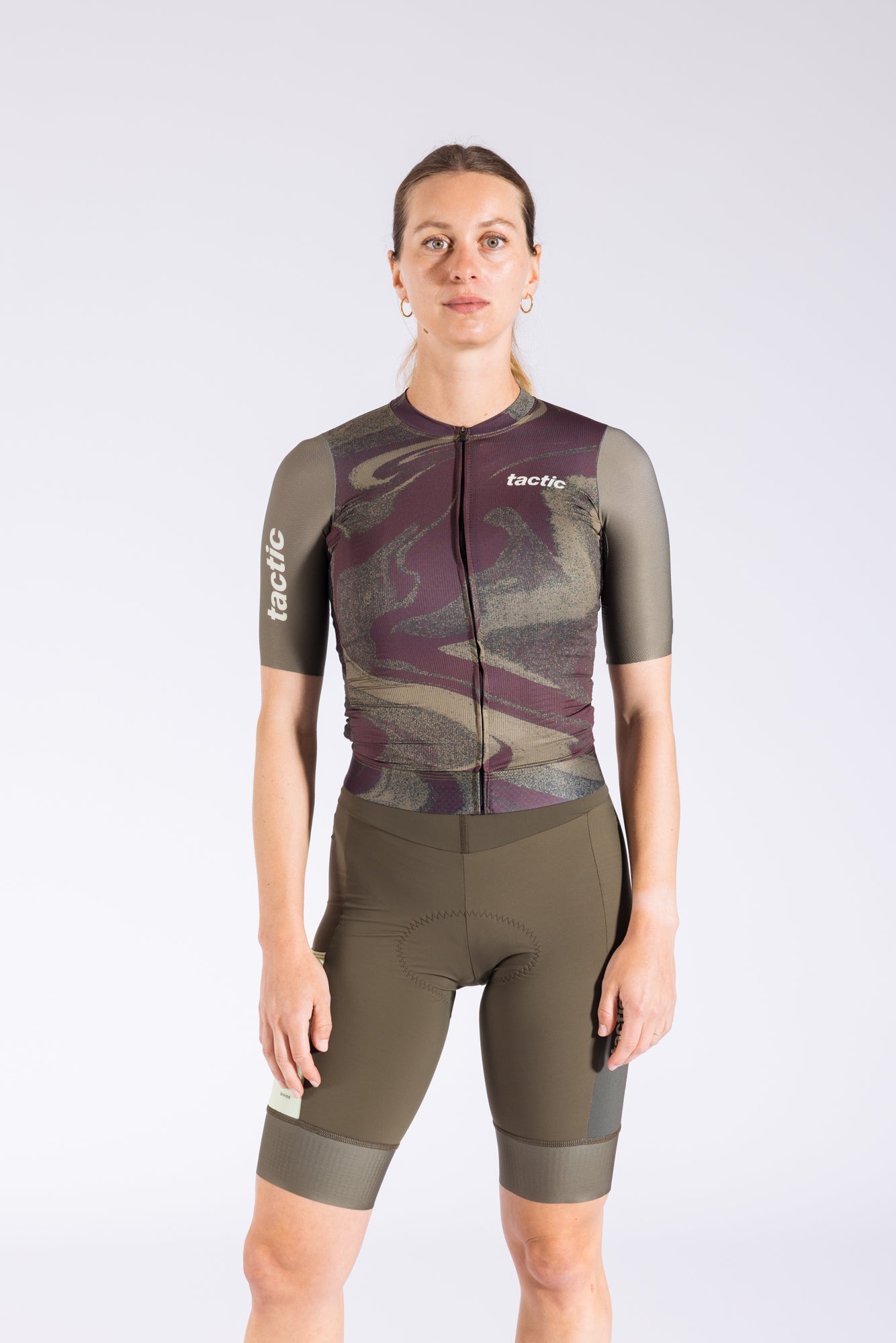 Maillot Manches Courtes Divide Femme - Green