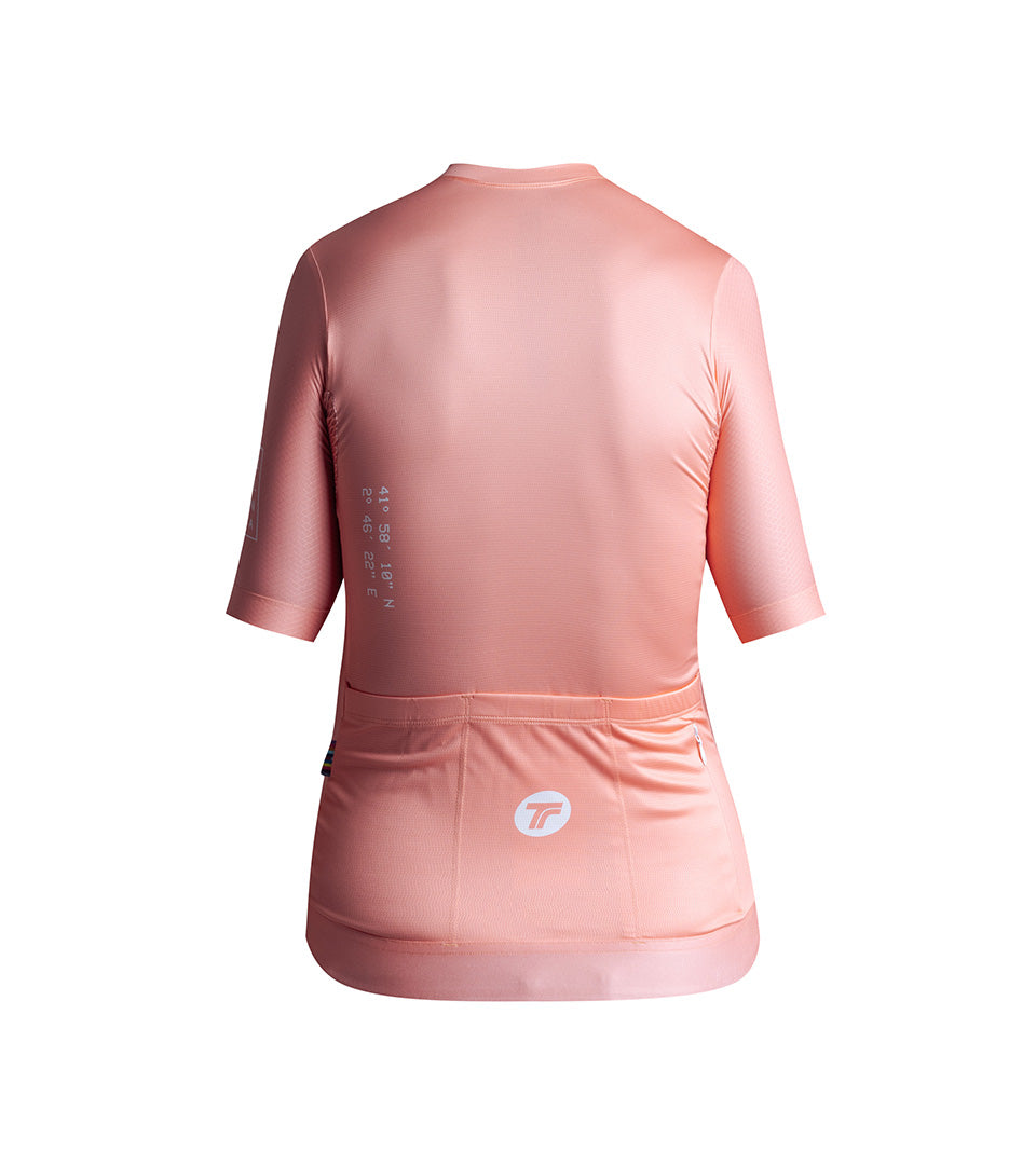 Maillot Manga Corta Hard Day Salmon Mujer