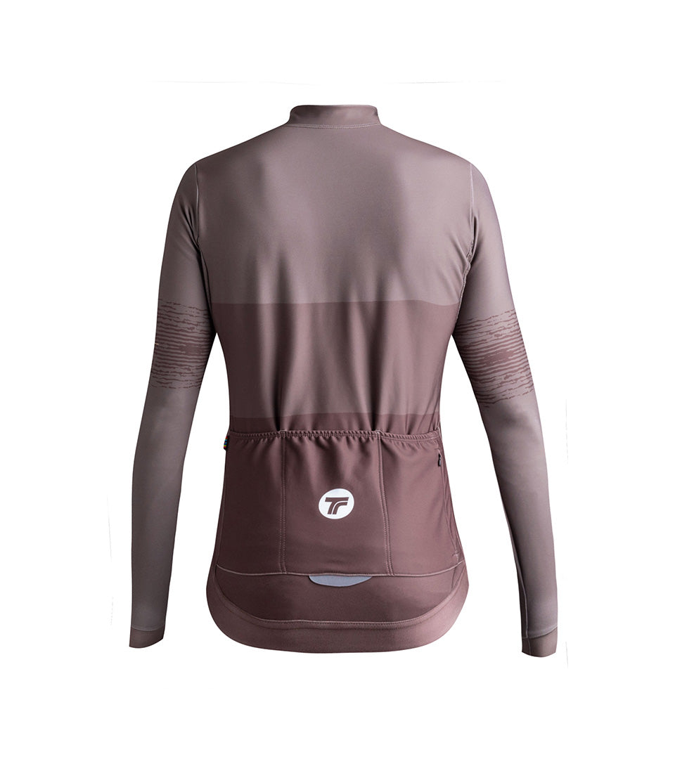 Maillot Manga Larga Hard Day Brown Mujer