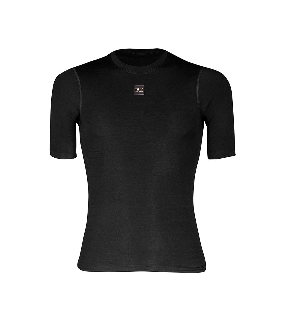 Maillot De Corps Manches Courtes Mérinos Homme - Black